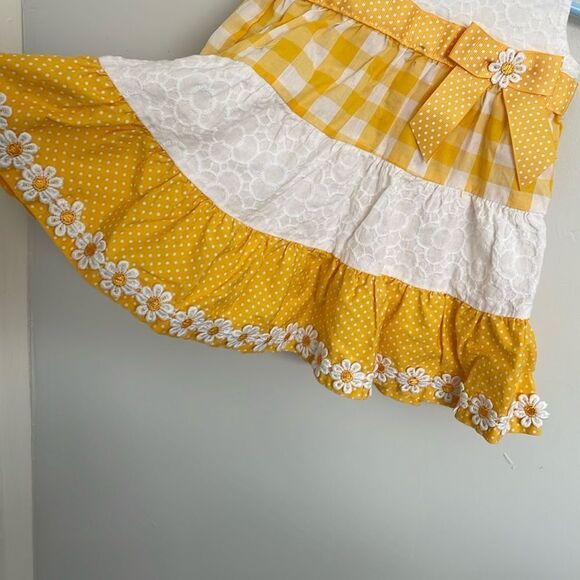 baby girl yellow and white spring Kids Dress size 3-6months - Picture 9 of 10